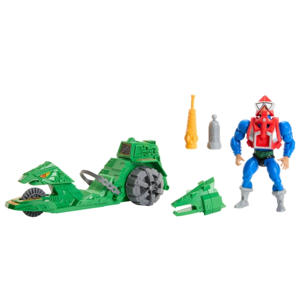 Masters of the Universe Origins Actionfigur mit Fahrzeug Mekaneck & Ground Ripper 14 cm von Mattel